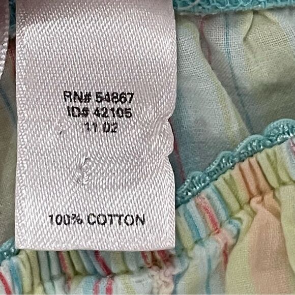 Vintage Victoria’s Secret Striped Capri Pajama Pants Small Yellow Blue Pink - Picture 7 of 12